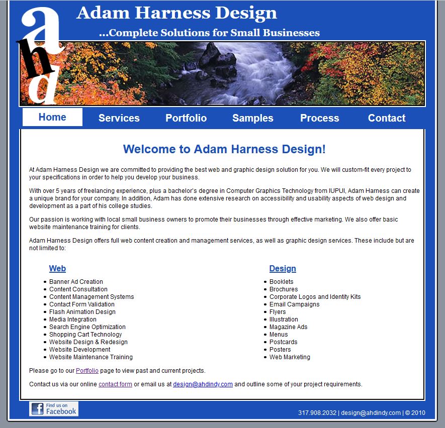 2010 harness design website screenshot