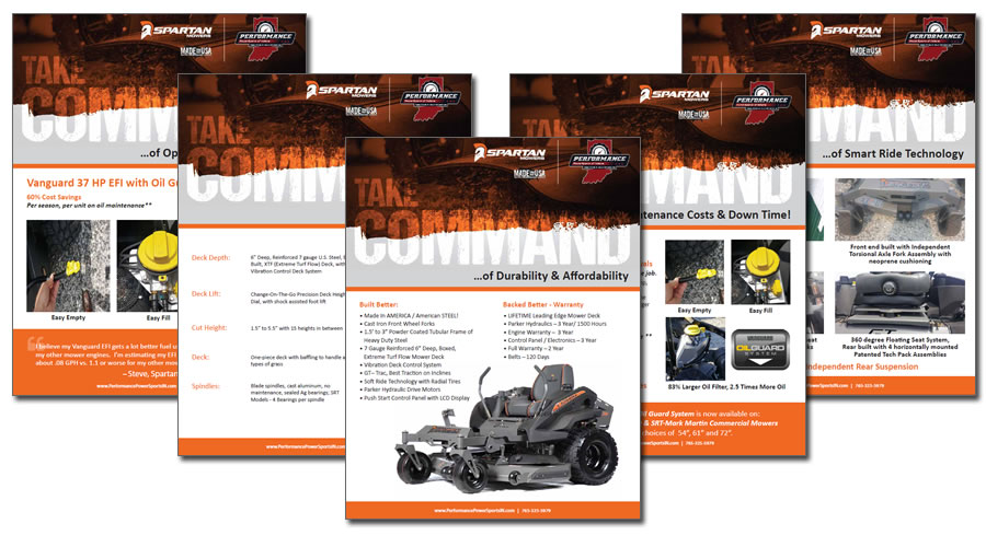 Performance PowerSports of Indiana flyer design marketing materials