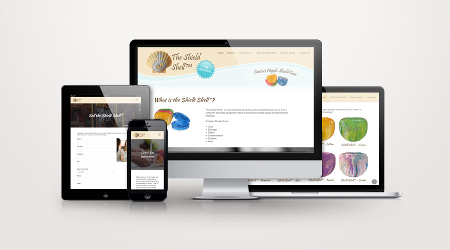 shield shell branding and web design