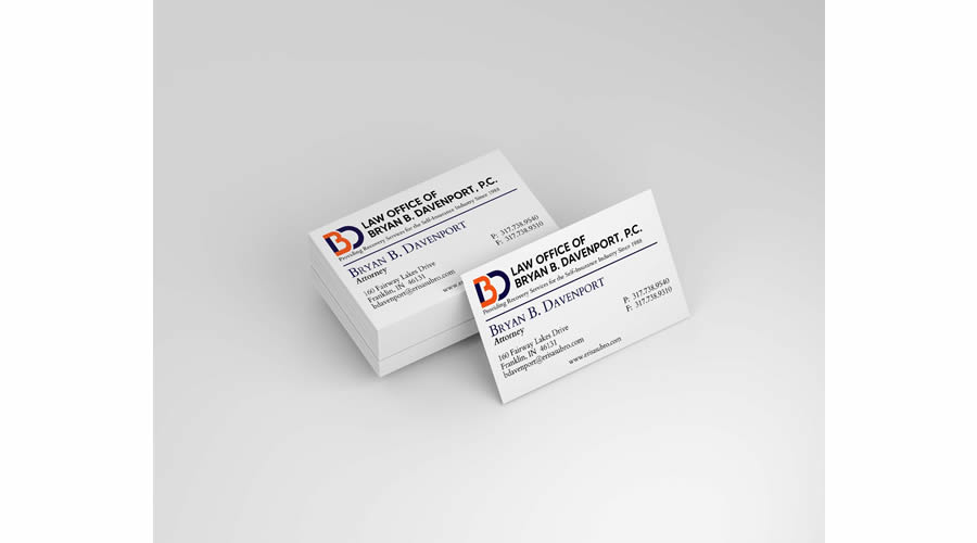 law office of bryan davenport business cards