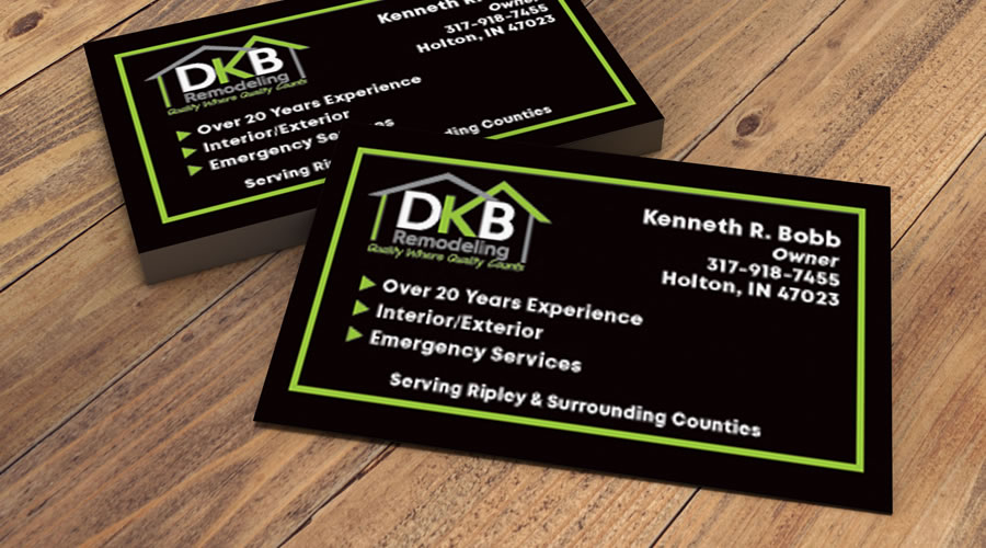 dkb remodeling business cards