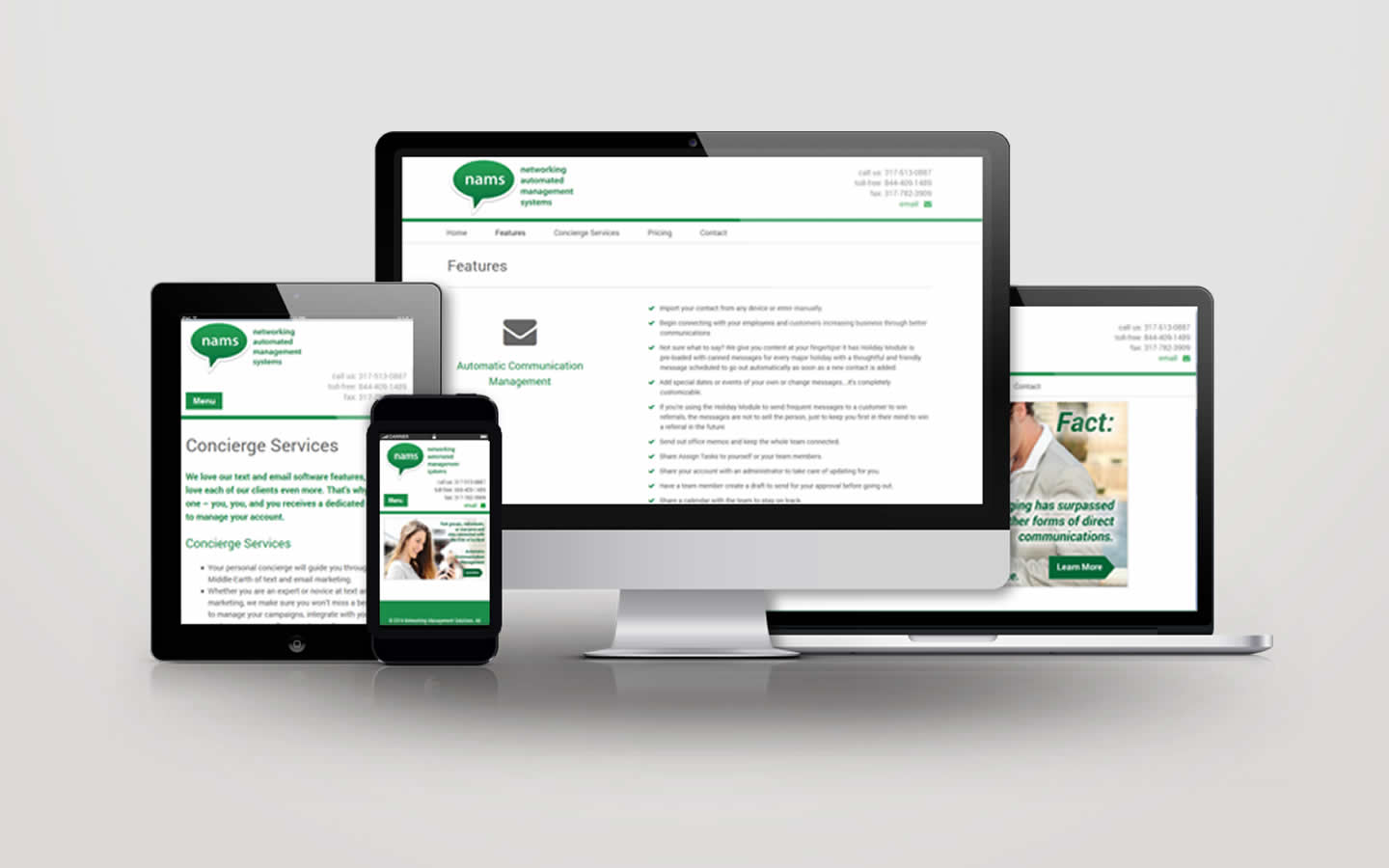 NAMS Responsive Website Design corporate branding