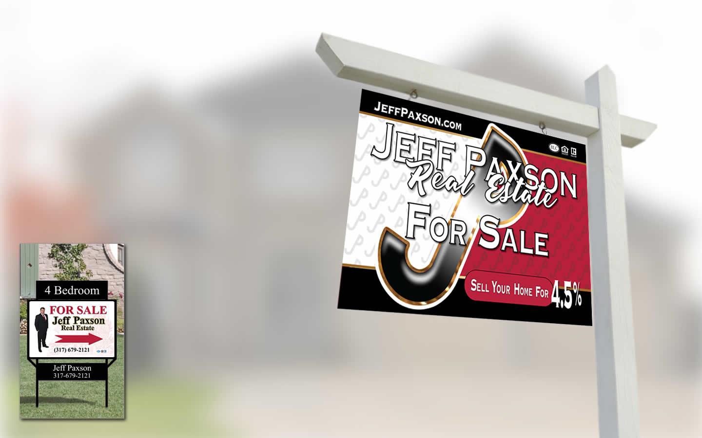 jeff paxson real estate signs print media