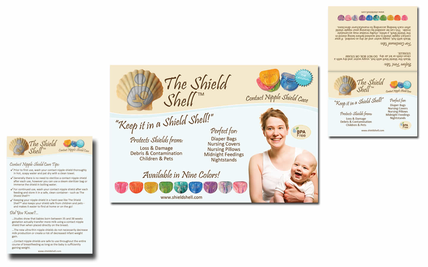 shield shell marketing materials and packaging